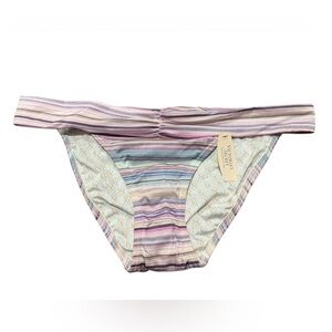 Victoria's Secret The Hottie Cheeky bikini bottom Pastel Striped Size Medium NWT